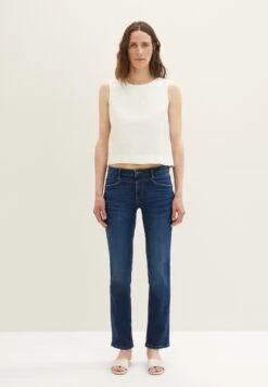 Tom Tailor Alexa StraightJeans A SigarettaDark Stone Wash Denim Donna Jeans TO221N0BW-K11