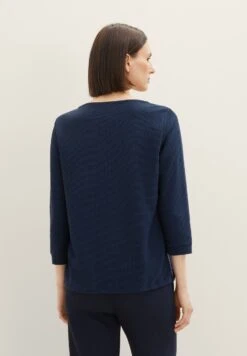 Tom Tailor Waffle StructureMaglietta A Manica LungaSky Captain Blue Donna T-shirt E Top TO221D151-K11 -Tom Tailor bebc09c6c79540719dd3ce1faaca3dbf