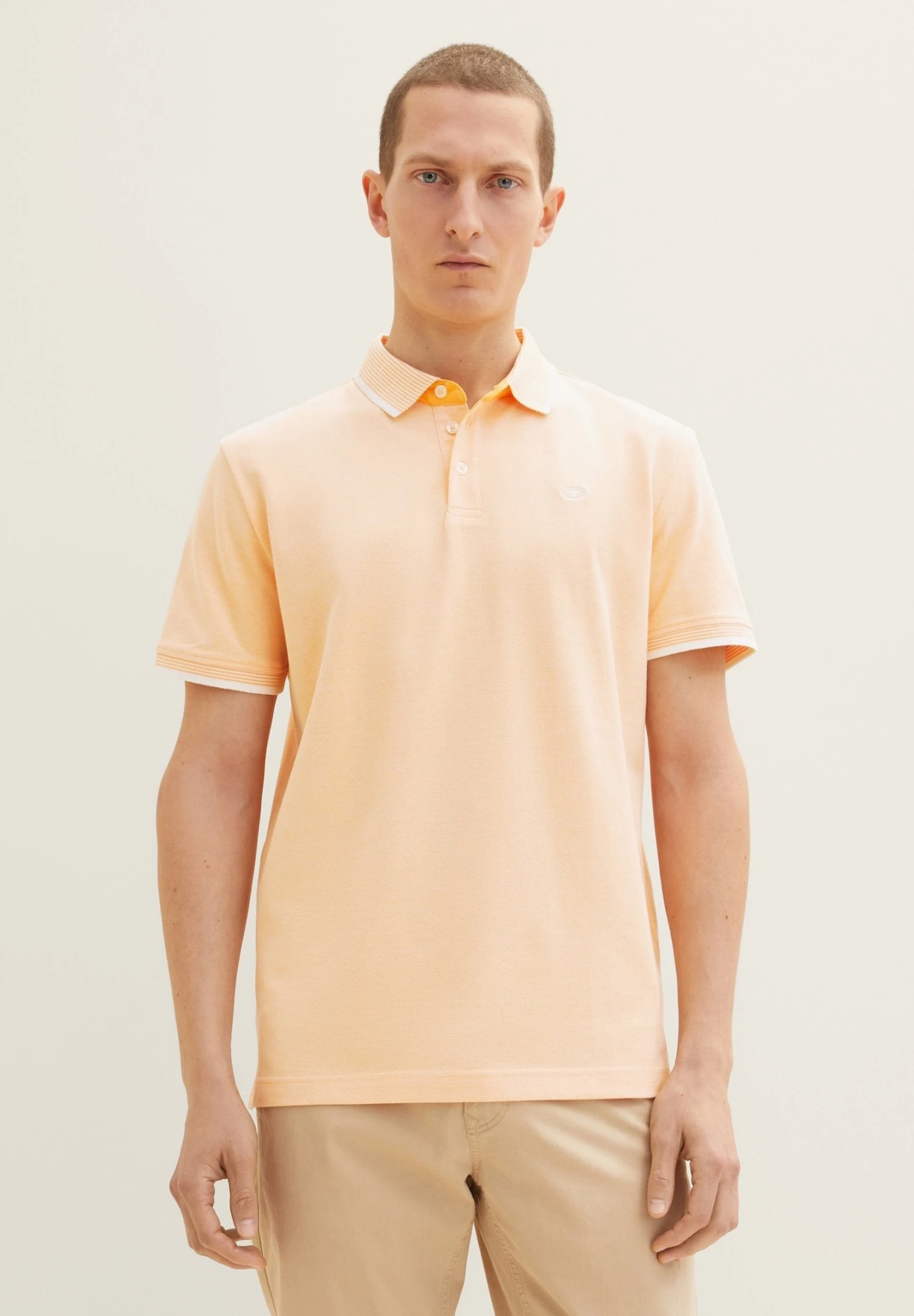 Tom Tailor TdPoloOrange Vintage Beige Twotone Uomo T-shirt E Polo TO222P0CY-H12 3 Tom Tailor TdPoloOrange Vintage Beige Twotone Uomo T-shirt E Polo TO222P0CY-H12