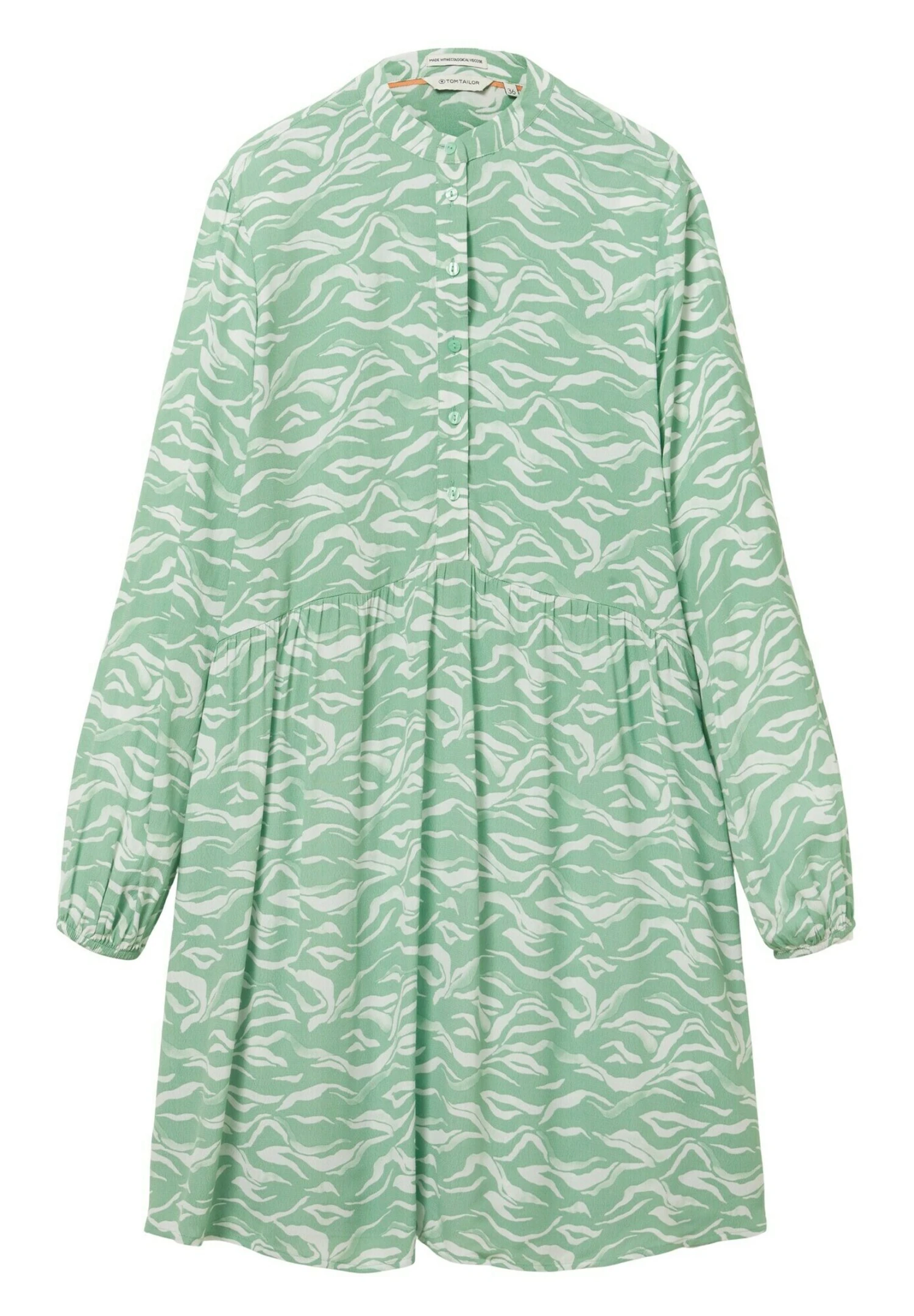 Tom Tailor Mit Allover-Blumenprint Vestito EstivoGreen Small Wavy Design Donna Vestiti TO221C0PW-M12 7 Tom Tailor Mit Allover-Blumenprint Vestito EstivoGreen Small Wavy Design Donna Vestiti TO221C0PW-M12 - immagine 5