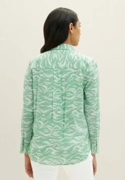 Tom Tailor With CollarCamiciaGreen Small Wavy Design Donna Camicie E Bluse TO221E153-M12 -Tom Tailor bf178a387a814c02bdbc70a210c42e70