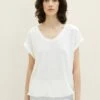 Tom Tailor T-Shirt BasicWhisper White Donna T-shirt E Top TO221D1J6-A11 -Tom Tailor bf18b19691464025a79b4a6c4741e515