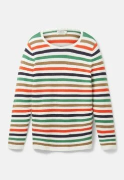 Tom Tailor Knit Jumper With Round NecklineMaglioneNavy Green Multicolor Stripe Donna Maglieria TO221I0IQ-K19 -Tom Tailor bf39df627ab04105b37b20e9f74f9430