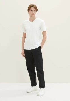 Tom Tailor Mit V Ausschnitt Im Doppelpack - T-Shirt Basic - White
