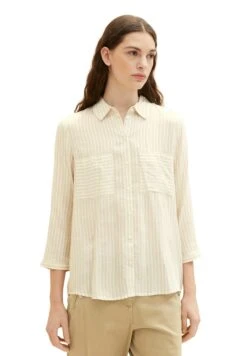 Tom Tailor CamiciaBeige White Stripe Woven Donna Camicie E Bluse TO221E15R-B11 -Tom Tailor c19cffbc17cc455c87217da4d60b5d36