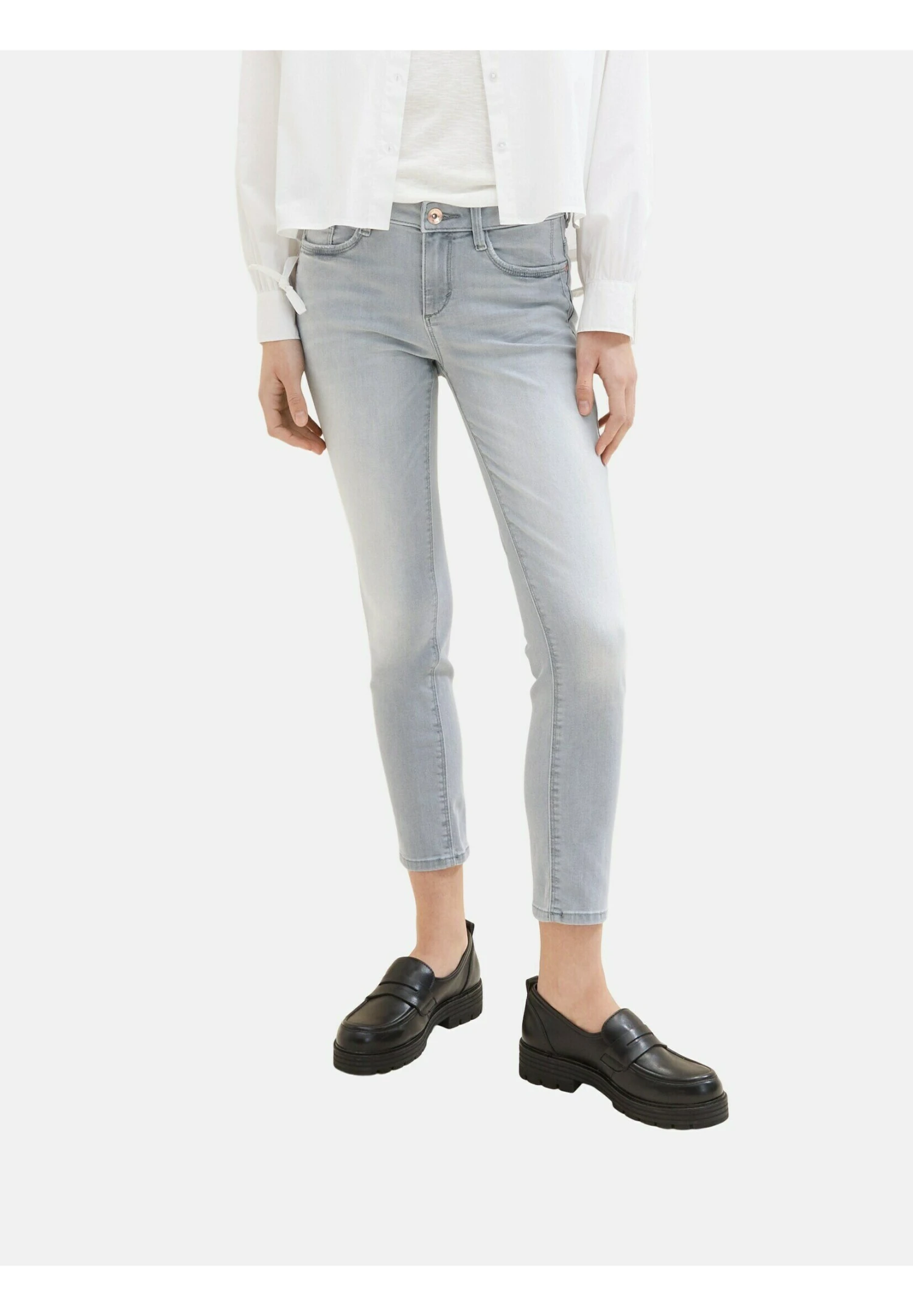 Tom Tailor Alexa Jeans Slim FitUsed Bleached Grey Denim Donna Jeans TO221N0FQ-C11 8 Tom Tailor Alexa Jeans Slim FitUsed Bleached Grey Denim Donna Jeans TO221N0FQ-C11 - immagine 6