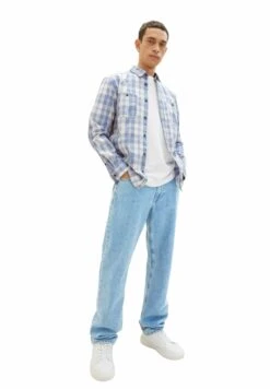 Tom Tailor Mit KaromusterCamiciaOff White Blue Check Uomo Camicie TO222D0ZS-K12
