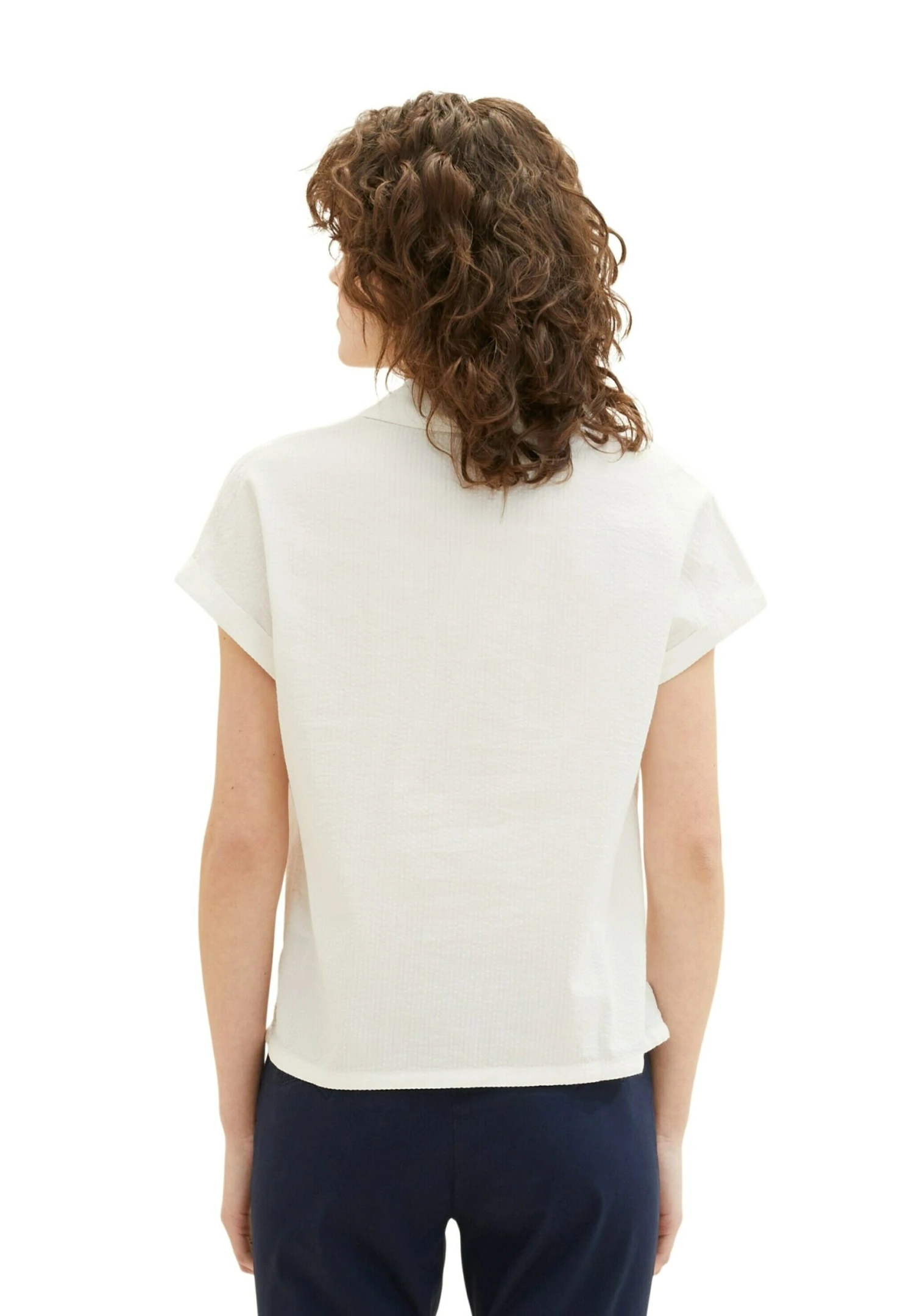 Tom Tailor StrukturierteCamicettaWhisper White Donna Camicie E Bluse TO221E168-A11 5 Tom Tailor StrukturierteCamicettaWhisper White Donna Camicie E Bluse TO221E168-A11 - immagine 3