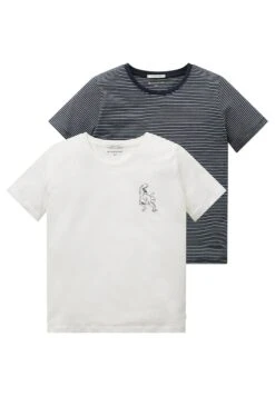 Tom Tailor 34 Tom Tailor 2 Pack Printed TeesT-Shirt Con StampaWhite Bambini T-shirt & Top TO224G0T8-A11