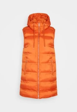 Tom Tailor Long Lightweight VestSmanicatoGold Flame Orange Donna Giacche E Blazer TO221U08H-H11 -Tom Tailor c782c06a78274ddb85a8972213d00cde