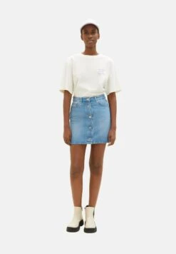 TOM TAILOR Denim Gonna A CampanaLight Stone Bright Blue Denim Donna Gonne TO721B07O-K11 -Tom Tailor c8fbcd662b0b4f10a81373d9c5ed7874