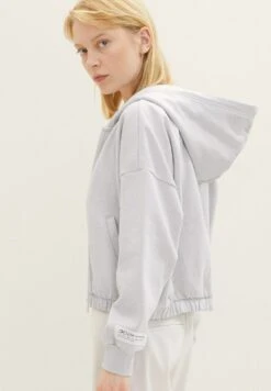 TOM TAILOR Denim Felpa Con ZipBasic Light Grey Melange Donna Felpe TO721J0DB-C11 -Tom Tailor ca8397cccd3e4ed6899122a46c8099d3