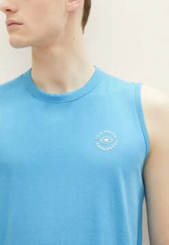 Tom Tailor Basic TankTopRainy Sky Blue Uomo T-shirt E Polo TO222O1BA-K12 -Tom Tailor cb153250450a4fbfb64085e9dcca70cd