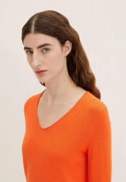 Tom Tailor Basic V NeckMaglioneFever Red Donna Maglieria TO221I0GG-G16 -Tom Tailor cbb6225dc65048aab92637fa404e8894