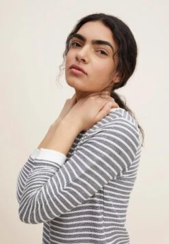 TOM TAILOR Denim Striped Jacquard ShirtFelpaBlue White Donna Felpe TO721J09I-K11 -Tom Tailor d0aeecc6522643099fb92bfc61225d14