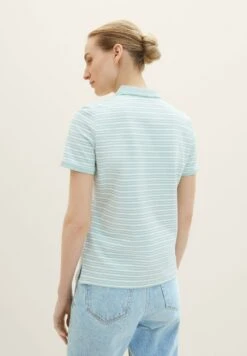 Tom Tailor Gemustertes KurzarmPoloBlue White Horizontal Stripe Donna T-shirt E Top TO221D1IK-K11 -Tom Tailor d1d7449a5ced49909f062901bbd2adb3