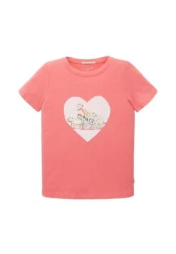 Tom Tailor Mit Pailletten ApplikationT-Shirt Con StampaPink Dream Bambini T-shirt & Top TO223G0TF-J11