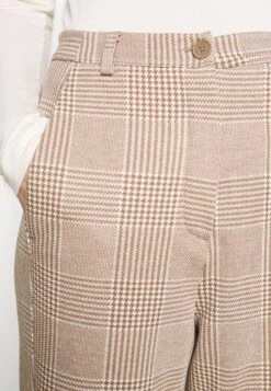 Tom Tailor Checked Barrel Leg PantsPantaloniOffwhite/Beige Donna Pantaloni TO221A0ER-A11 -Tom Tailor d3d49a4d7bd245bca1460637b3e74afa