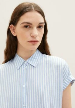 Tom Tailor GestreifteCamiciaBlue White Thin Stripe Donna Camicie E Bluse TO221E15V-K11 -Tom Tailor d3d8871f06e74346a287a67bd71186c6