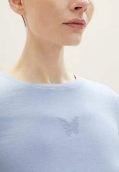 TOM TAILOR Denim Cropped Mit MotivprintT-Shirt BasicParisienne Blue Donna T-shirt E Top TO721D13J-K11 -Tom Tailor d4b9967861f04c61914d49da795bf796