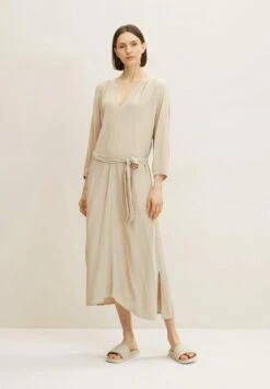 Tom Tailor In KnitteroptikVestito EstivoSand Stone Beige Donna Vestiti TO221C0OI-B11