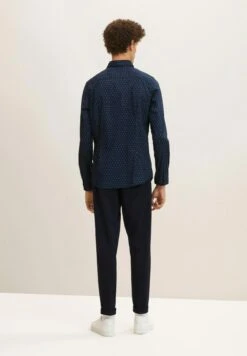 Tom Tailor Mit Allover-Print CamiciaNavy Geometric Design Uomo Camicie TO222D0XM-K11 -Tom Tailor d71d4004d40744649c36ceb8c7a974a5