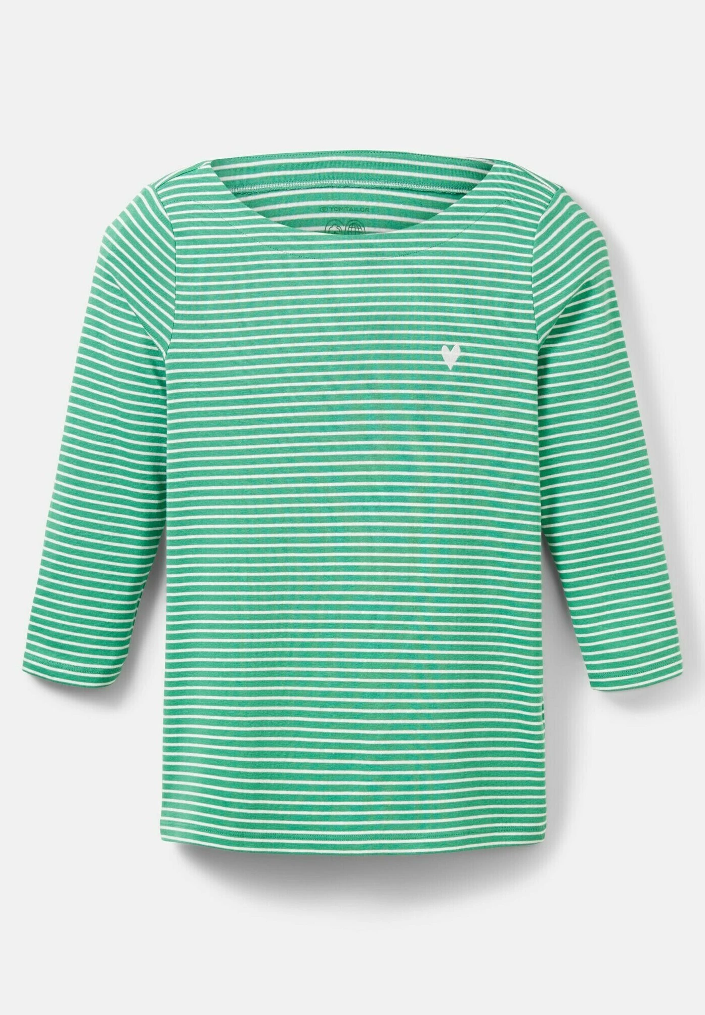 Tom Tailor Gestreiftes Mit 3/4 ArmMaglietta A Manica LungaGreen OffwhiteThin Stripe Donna T-shirt E Top TO221D1HM-M11 9 Tom Tailor Gestreiftes Mit 3/4 ArmMaglietta A Manica LungaGreen OffwhiteThin Stripe Donna T-shirt E Top TO221D1HM-M11 - immagine 7