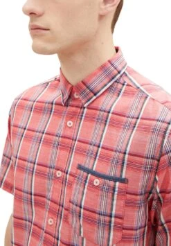 Tom Tailor Mit KaromusterCamiciaRot Uomo Camicie TO222D107-G11 -Tom Tailor d7a3af171c294848a883689b345c71b2