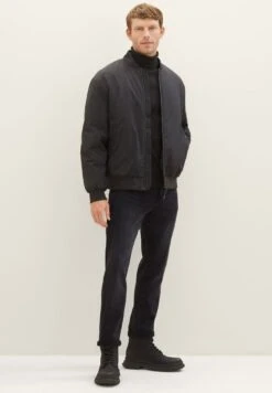 Tom Tailor JoshJeans Slim FitUsed Dark Stone Black Denim Uomo Jeans TO222G08S-Q11 -Tom Tailor d8d3184ce7474bb6a3c5c4a29defa80e