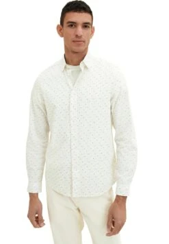 Tom Tailor Allover-PrintCamiciaOff White Multicolor Design Uomo Camicie TO222D0ZG-A11 -Tom Tailor d985aa83261e4482ae76af07d0d577f6