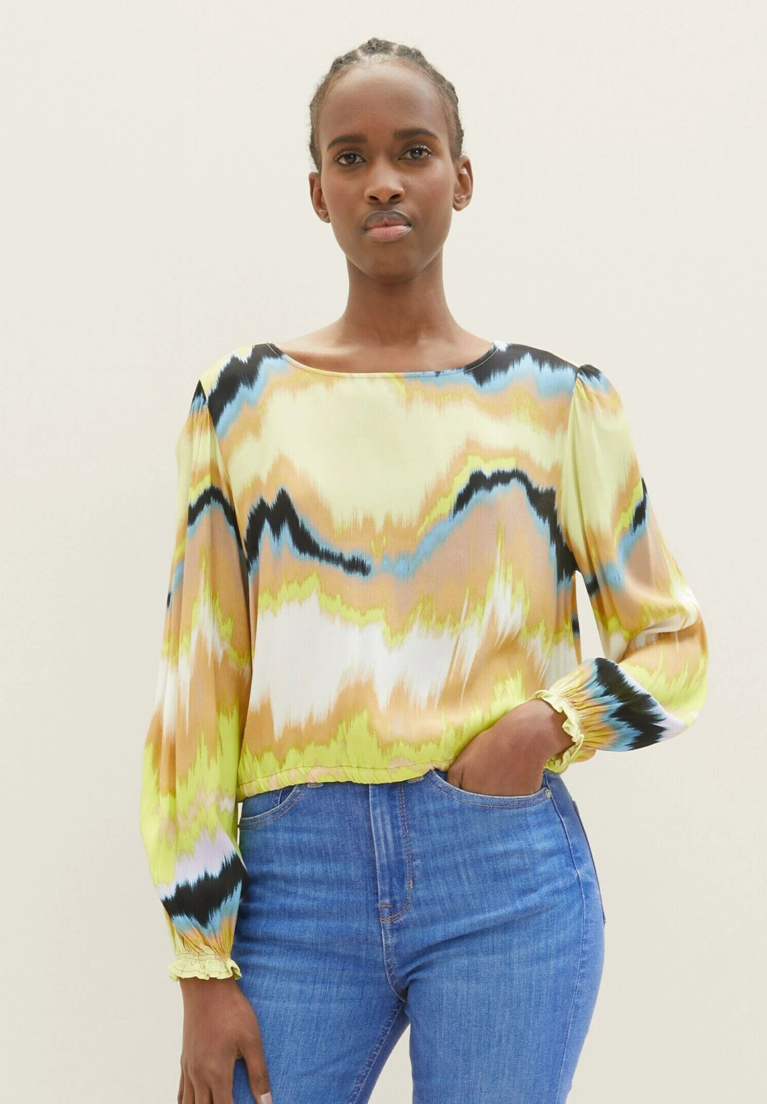 TOM TAILOR Denim Mit RückenschlitzCamicettaNew Batik Print Donna Camicie E Bluse TO721E0OB-E11 3 TOM TAILOR Denim Mit RückenschlitzCamicettaNew Batik Print Donna Camicie E Bluse TO721E0OB-E11