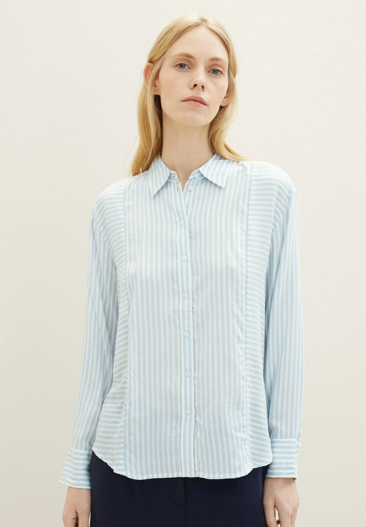 Tom Tailor CamiciaBlue Offwhite Stripe Donna Camicie E Bluse TO221E17K-K12 3 Tom Tailor CamiciaBlue Offwhite Stripe Donna Camicie E Bluse TO221E17K-K12
