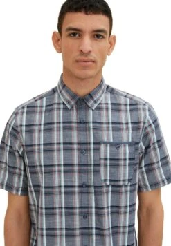 Tom Tailor Mit Karomuster - Camicia - Navy Colorful Check -Tom Tailor dd23d1ee9096499b81cc6b7816e2e6f8