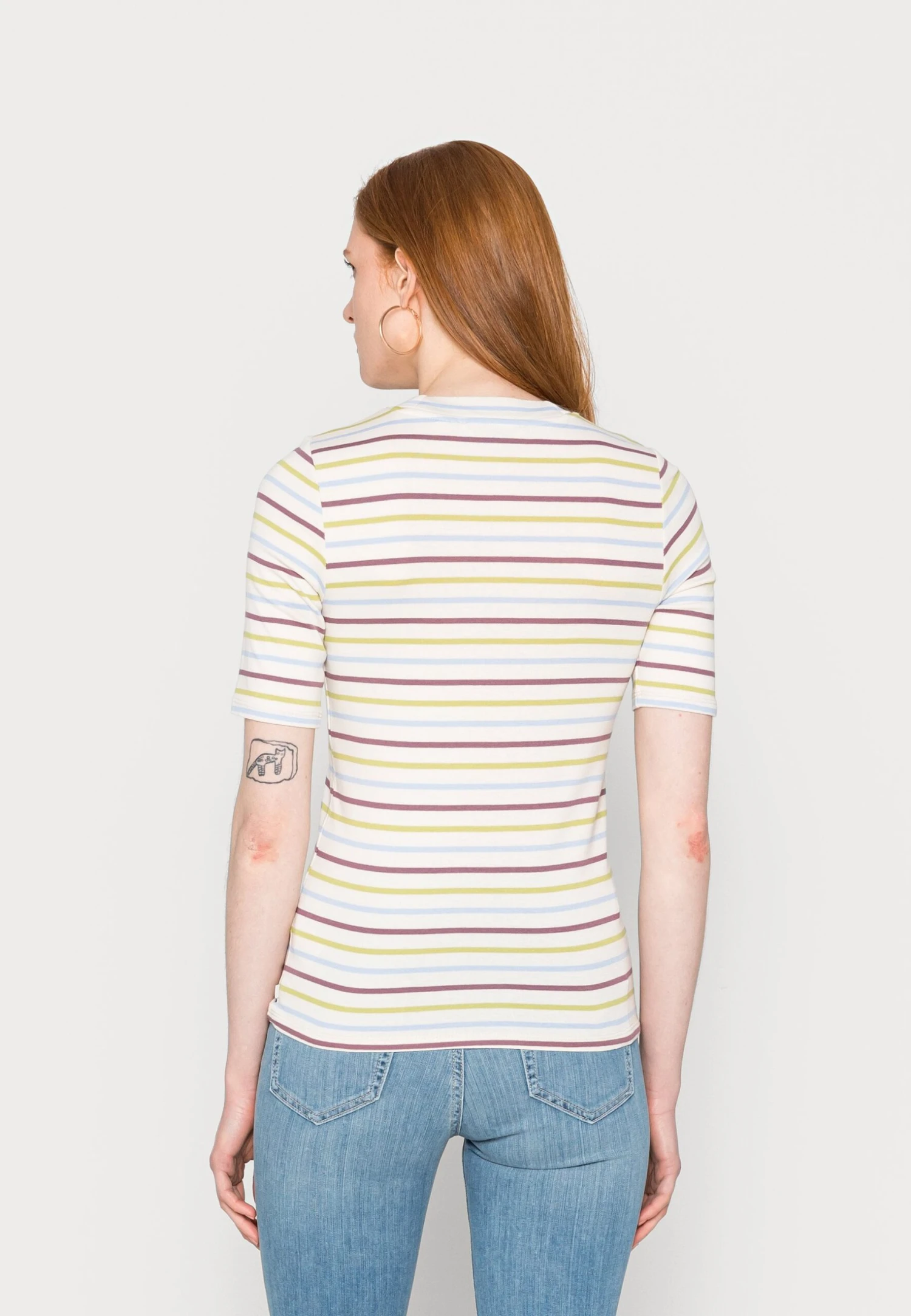 TOM TAILOR Denim Slim Stripe TeeT-Shirt Con StampaGreen Mauve Blue Stripe Donna T-shirt E Top TO721D0YI-G11 5 TOM TAILOR Denim Slim Stripe TeeT-Shirt Con StampaGreen Mauve Blue Stripe Donna T-shirt E Top TO721D0YI-G11 - immagine 3