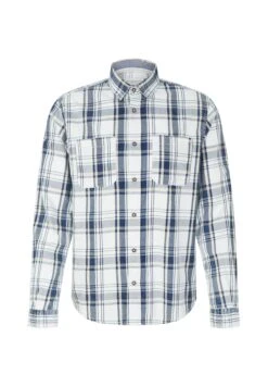 Tom Tailor Mit KaromusterCamiciaOff White Indigo Check Uomo Camicie TO222D0ZF-K11 -Tom Tailor ddd5b89966f74f3bb0269a06ca11dca3