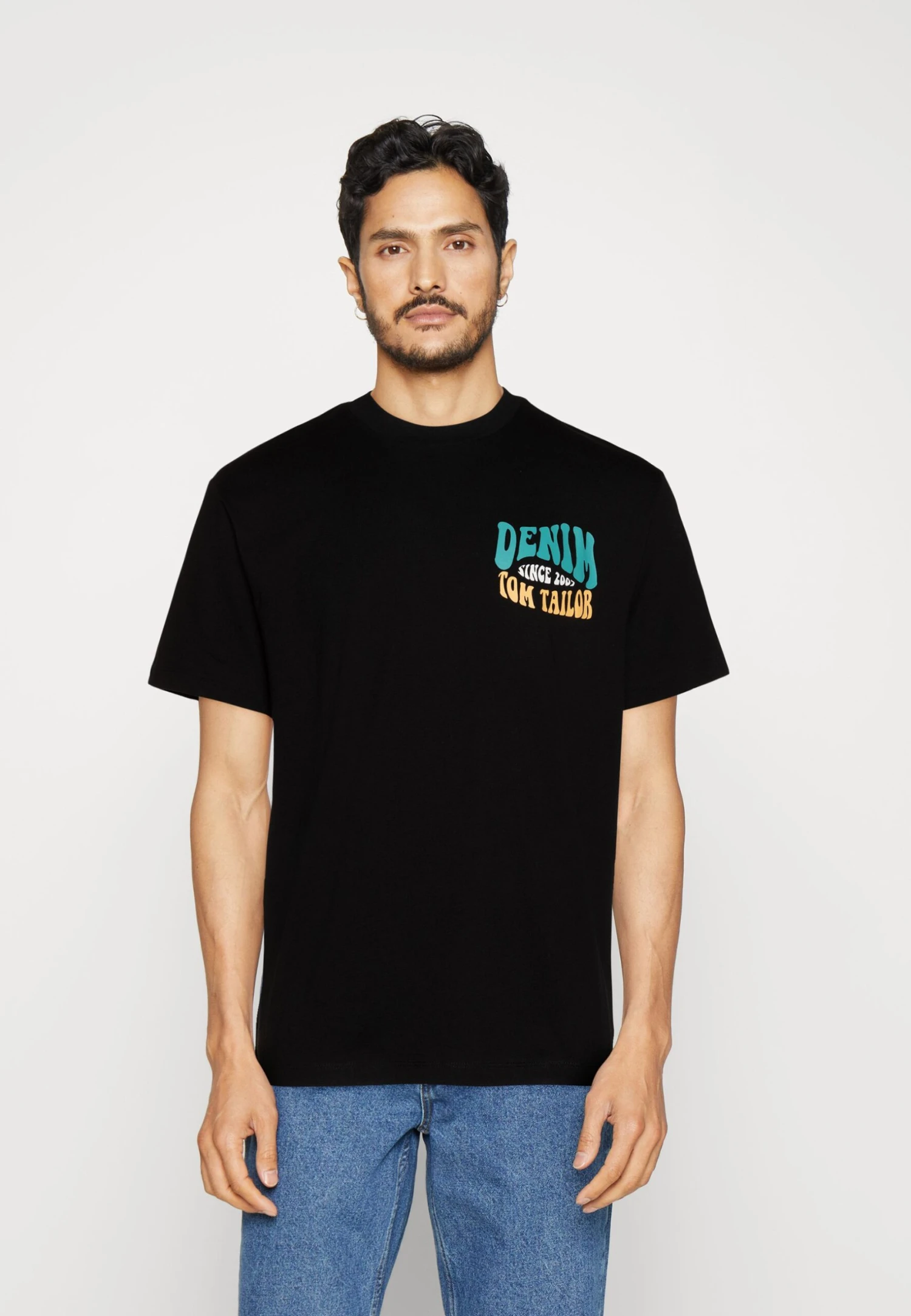 TOM TAILOR Denim PrintedT-Shirt Con StampaBlack Uomo T-shirt E Polo TO722O19M-Q11 3 TOM TAILOR Denim PrintedT-Shirt Con StampaBlack Uomo T-shirt E Polo TO722O19M-Q11