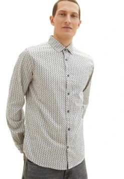 Tom Tailor Mit Allover-Print - Camicia - Off White Design -Tom Tailor e1d9bbe18bb449379a4817a24c96b076