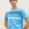 Tom Tailor Mit PrintT-Shirt Con StampaRainy Sky Blue Uomo T-shirt E Polo TO222O1B7-K11