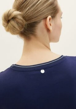 Tom Tailor Mit AlloverMaglietta A Manica LungaNavy Geometrical Design Donna T-shirt E Top TO221D1HN-K12 -Tom Tailor e2ccd61a7c974ea6879e38ebc9c7fa8d