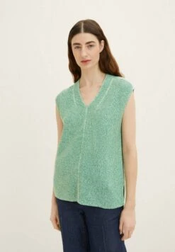 Tom Tailor In Melange-OptikTopVivid Leaf Green Melange Donna T-shirt E Top TO221D1I4-M11