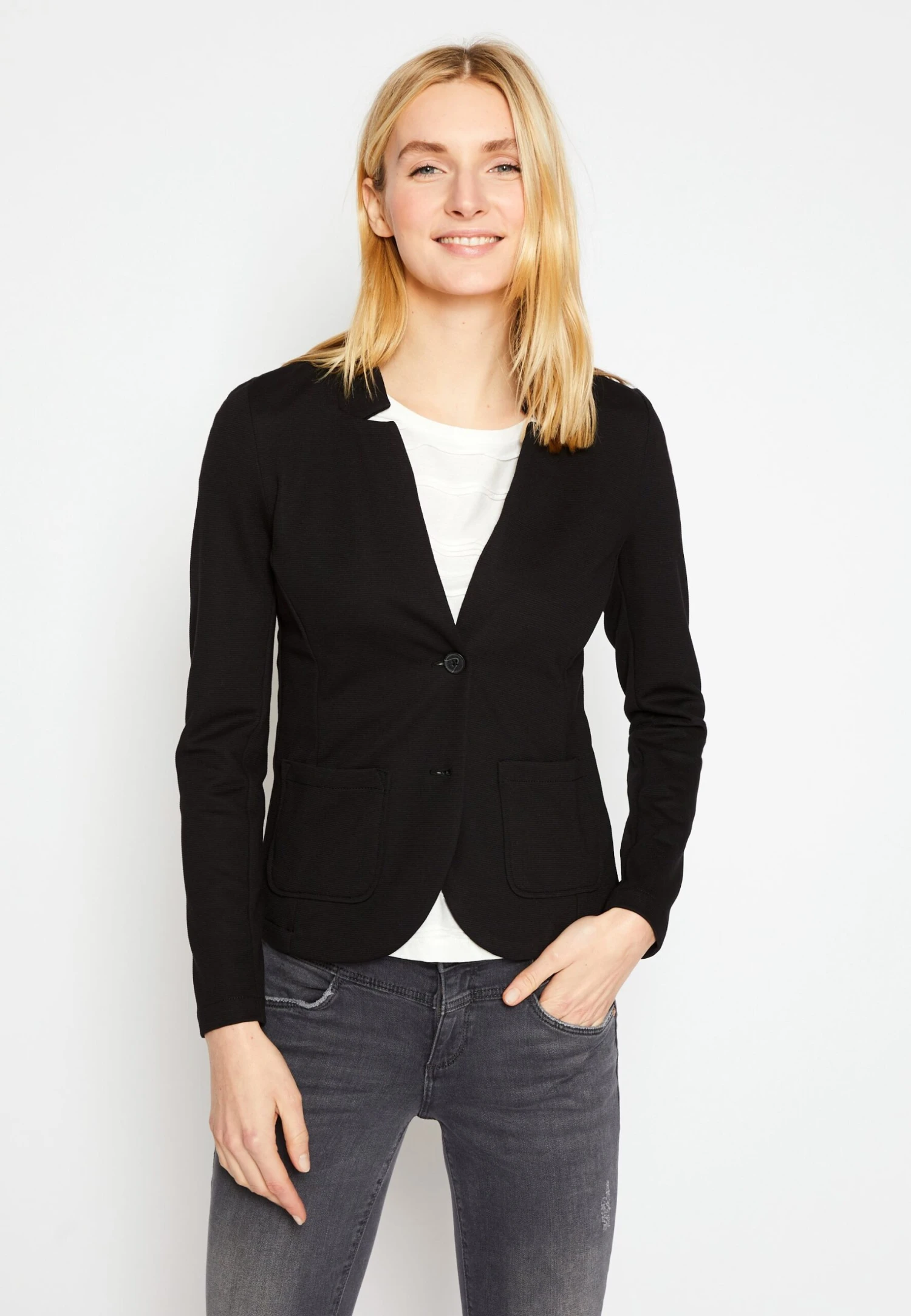 Tom Tailor Structured Ottoman BlazerBlazerDeep Black Donna Giacche E Blazer TO221G09P-Q11 3 Tom Tailor Structured Ottoman BlazerBlazerDeep Black Donna Giacche E Blazer TO221G09P-Q11