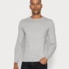 Tom Tailor Basic Crew Neck - Maglione - Light Soft Grey Melange -Tom Tailor e8ece55455a24ae691b3e20b131d5126