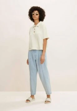 TOM TAILOR Denim Jeans Tapered FitUsed Light Stone Blue Denim Donna Jeans TO721N0AD-K11