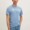 Tom Tailor Printed TeesT-Shirt Con StampaGreyish Mid Blue Uomo T-shirt E Polo TO222O19I-K14