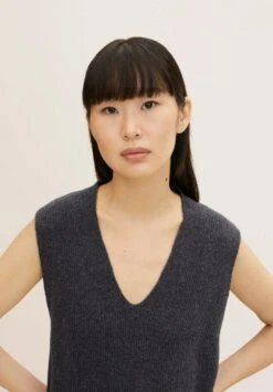 Tom Tailor Mit V Ausschnitt MaglioneEvident Anthracite Melange Donna Maglieria TO221I0RS-C11 -Tom Tailor e999cd7fef36425dbec348d84f162ba7