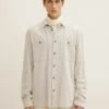 TOM TAILOR Denim Mit Aufgesetzten TaschenCamiciaGrey/Beige Twill Structure Uomo Camicie TO722D0QR-B11