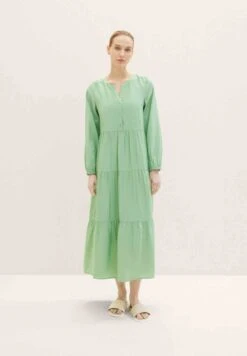 Tom Tailor Mit Volants - Vestito Lungo - Okra Green