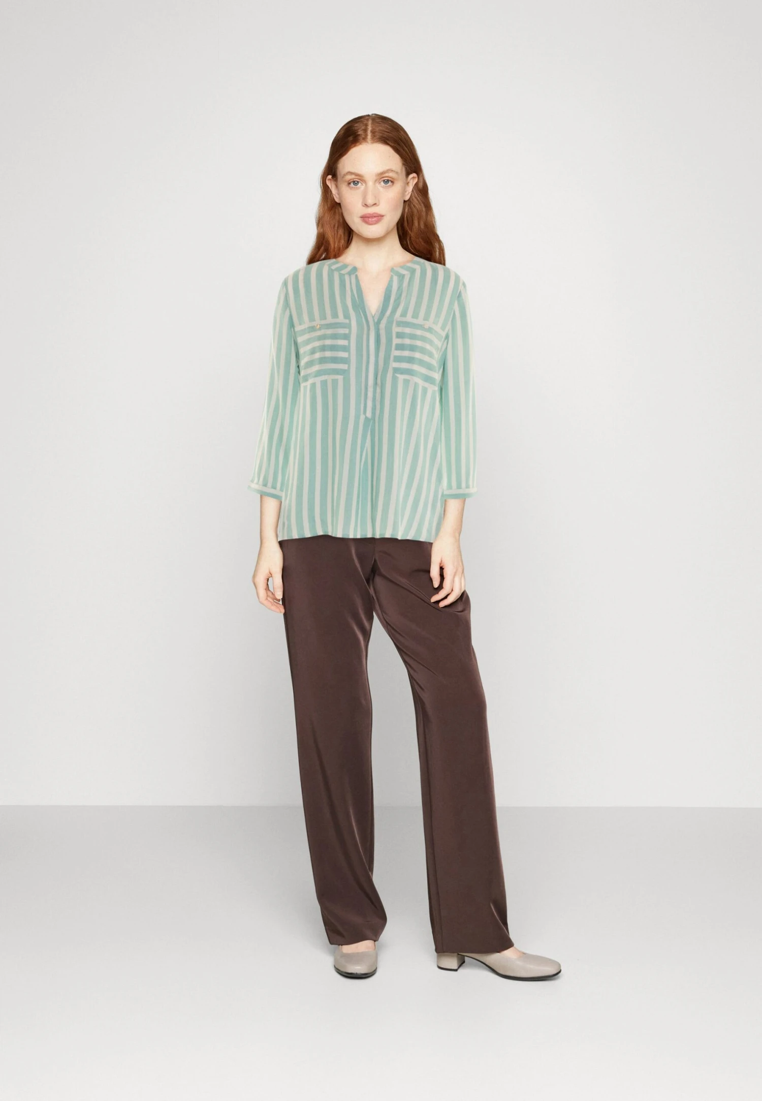 Tom Tailor StripedCamicettaTeal/Off-White Donna Camicie E Bluse TO221E0RL-L11 4 Tom Tailor StripedCamicettaTeal/Off-White Donna Camicie E Bluse TO221E0RL-L11 - immagine 2
