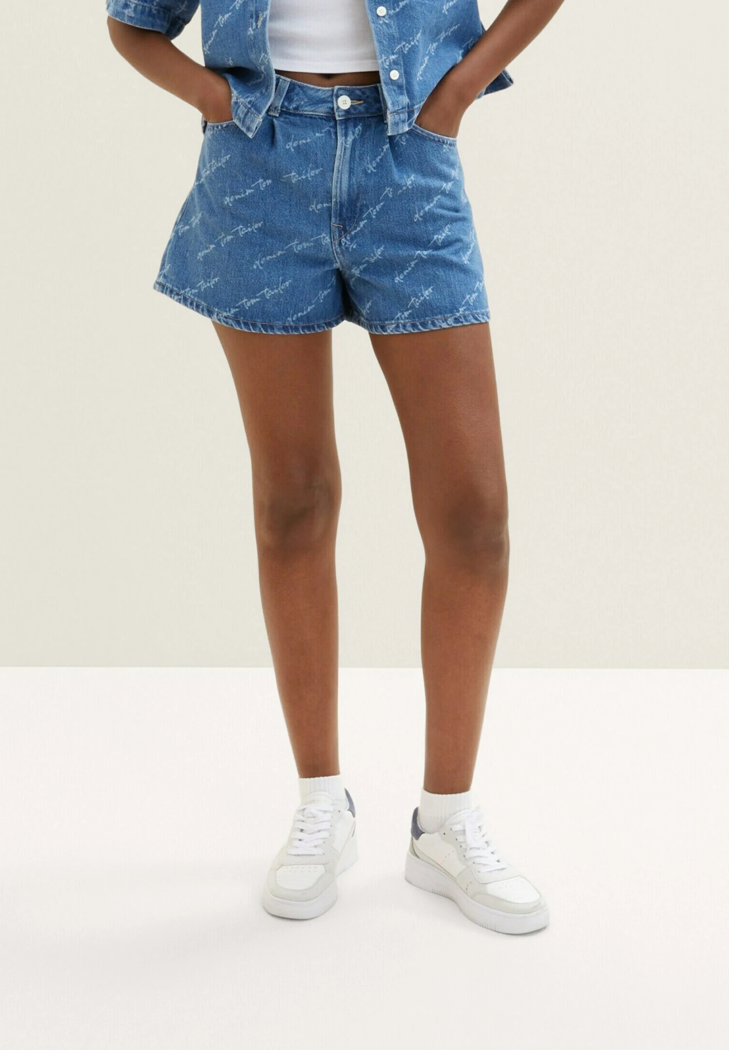 TOM TAILOR Denim Mit Logo PrintShorts Di JeansDenim Laser Print Donna Jeans TO721S03X-K11 3 TOM TAILOR Denim Mit Logo PrintShorts Di JeansDenim Laser Print Donna Jeans TO721S03X-K11