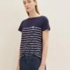 Tom Tailor Mit U-Boot-AusschnittT-Shirt Con StampaAtlantic Ocean Blue Donna T-shirt E Top TO221D1K1-K11 -Tom Tailor f4fe075fc3d54a0a8b15c24428605865
